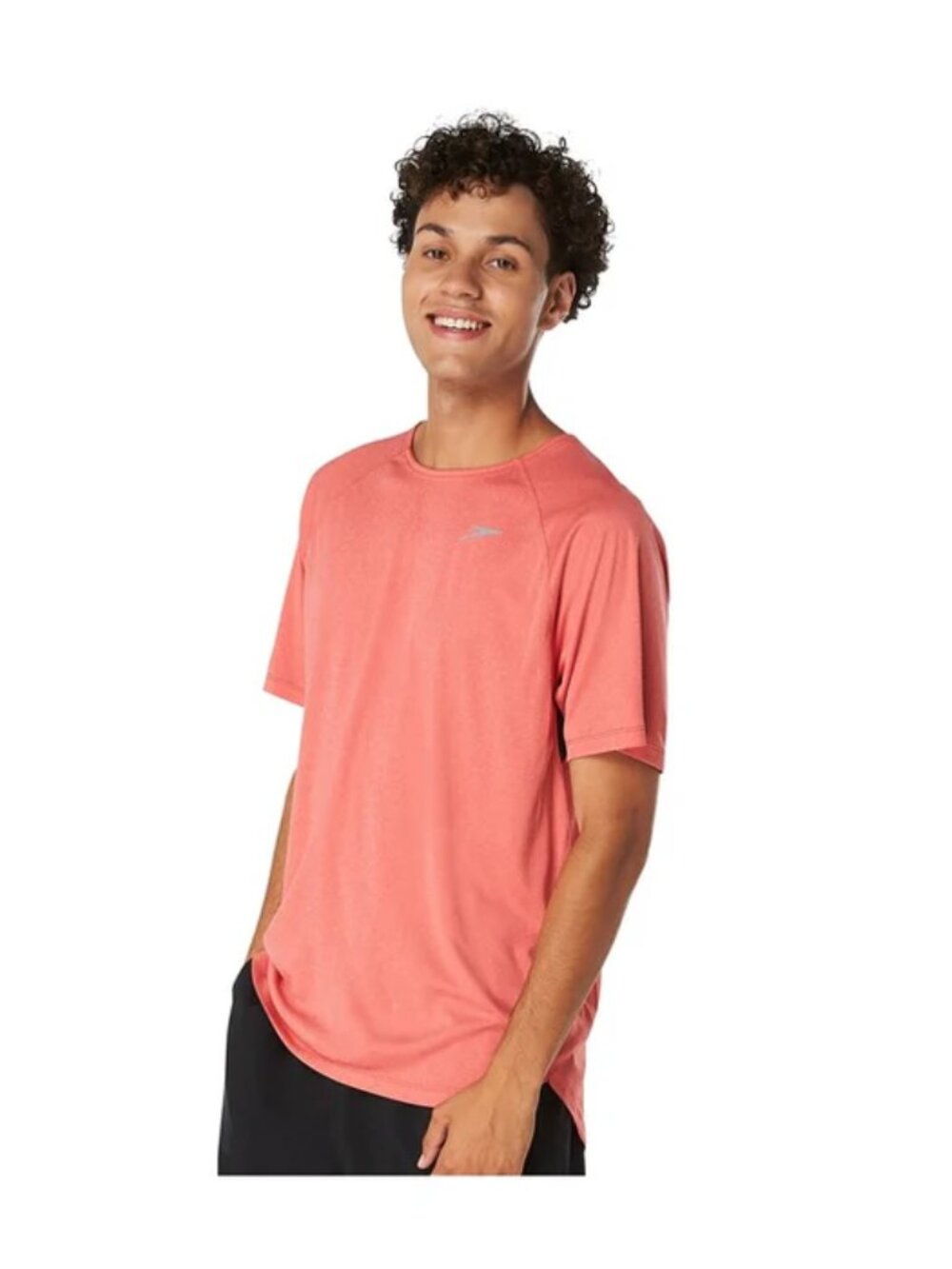 Speedo TurboDRI Rashguard Men’s Medium M High Risk Red UV Swim Shirt UPF 50+